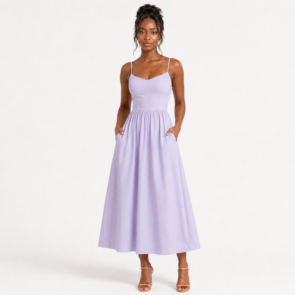 AURELIA A-Line Fluid Midi Dress