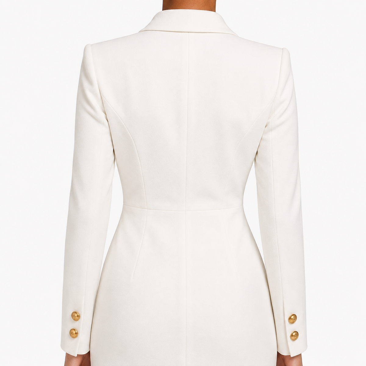 AURELIA Double-Breasted V-Neck Midi Dress