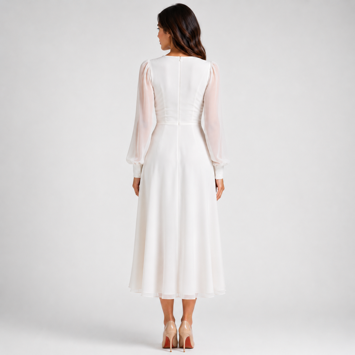 AURELIA Pleated Fluid Midi Dress