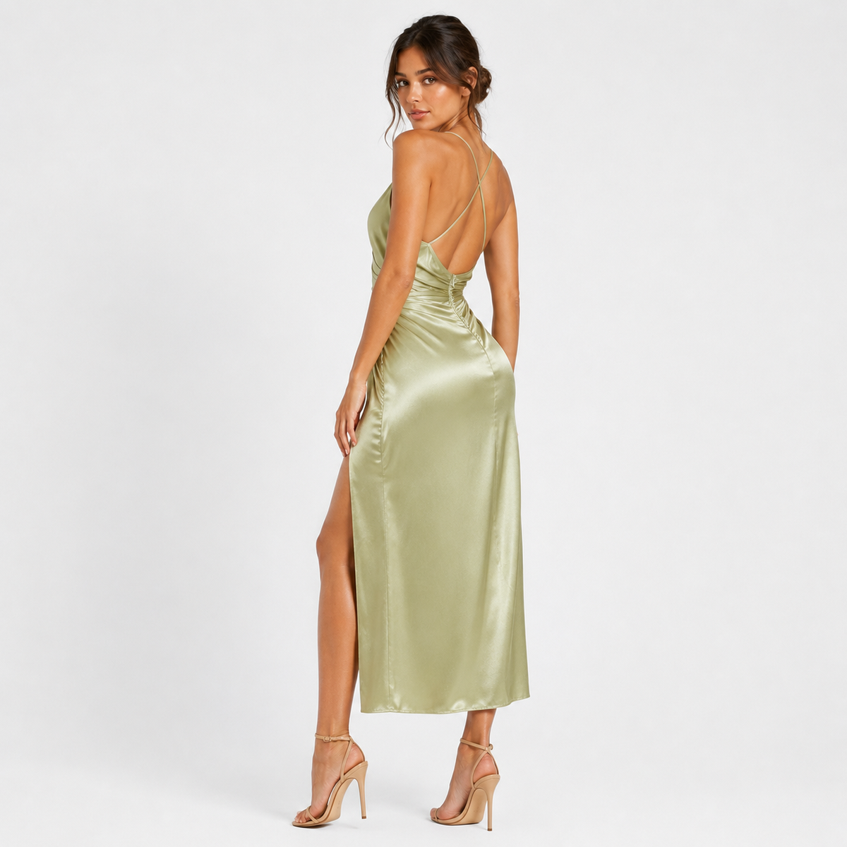 AURELIA Pleated Smooth Maxi Dress