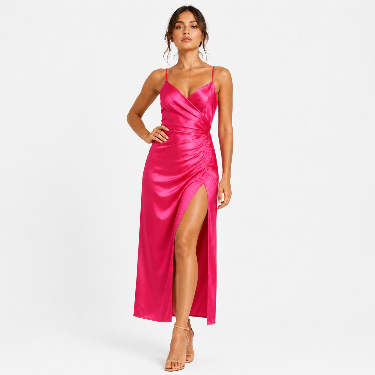 AURELIA Pleated Smooth Maxi Dress