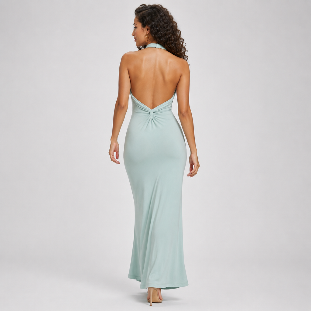 AURELIA V-Neck Fluid Maxi Dress