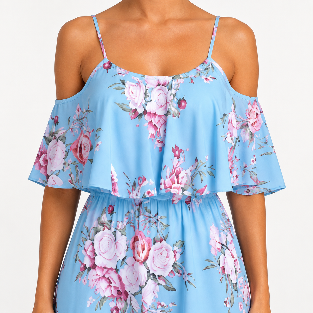 AVELINE Pleated Lightweight Knee-Length Dress