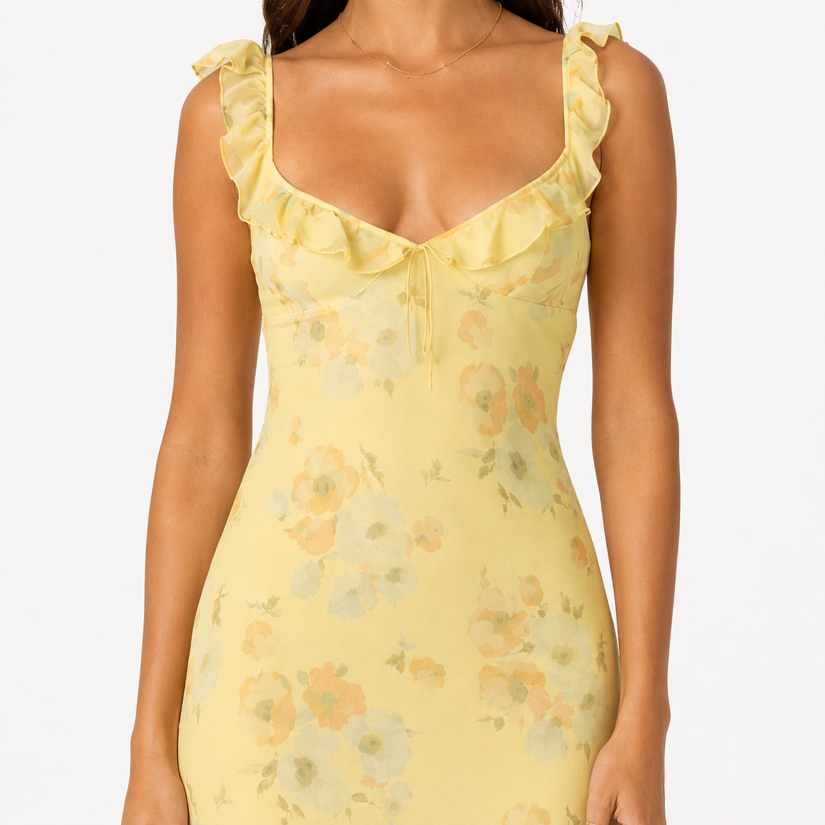 AVELINE Plunge Backless Maxi Dress