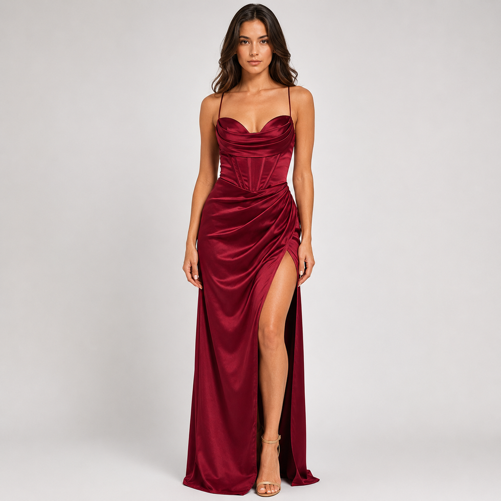 AZALEA Side Slit Maxi Dress