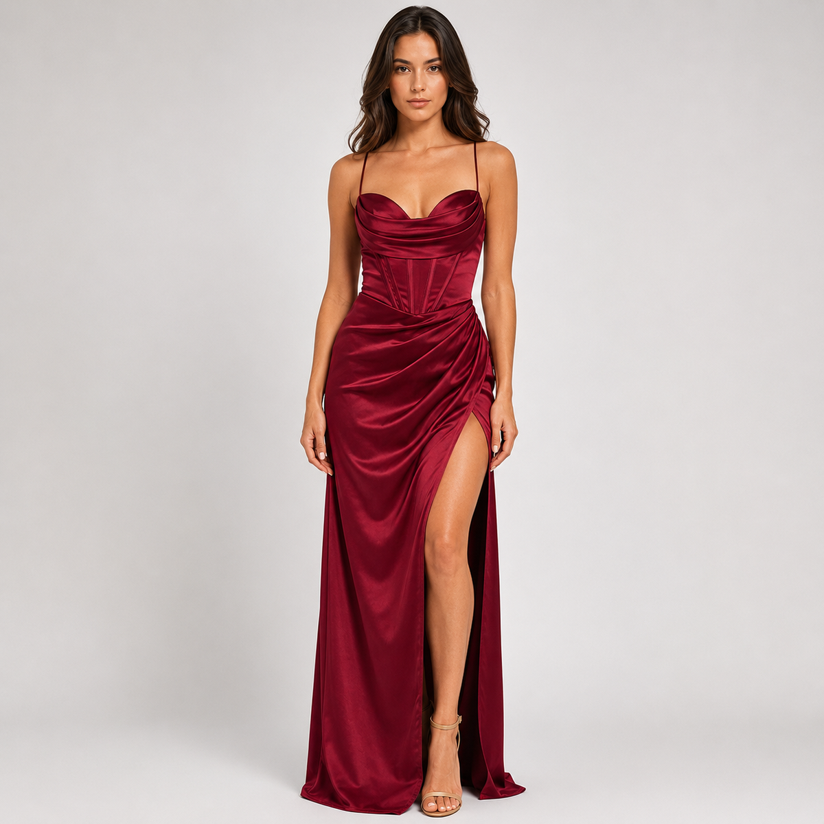 AZALEA Side Slit Maxi Dress