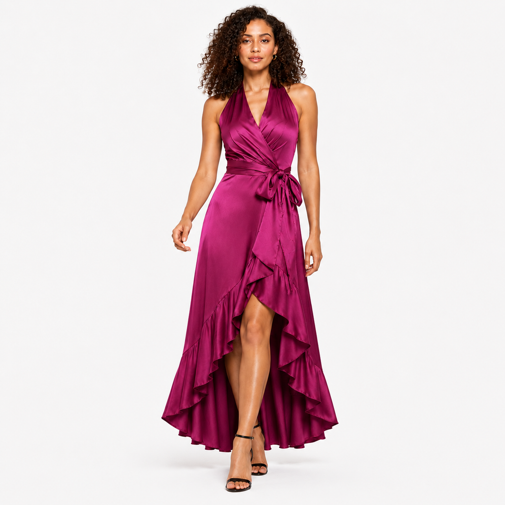 AZÉLIA Bow Fluid Maxi Dress