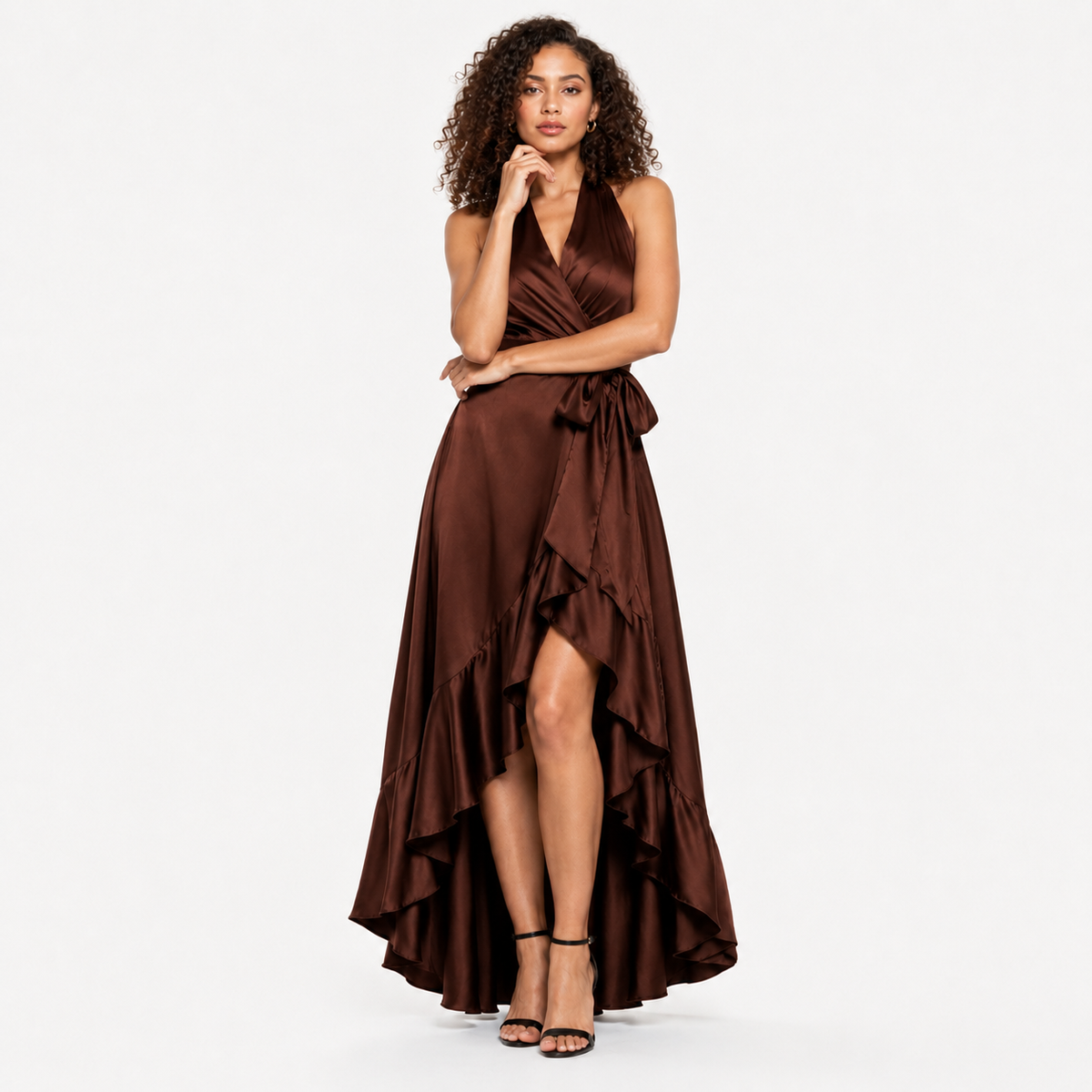AZÉLIA Bow Fluid Maxi Dress