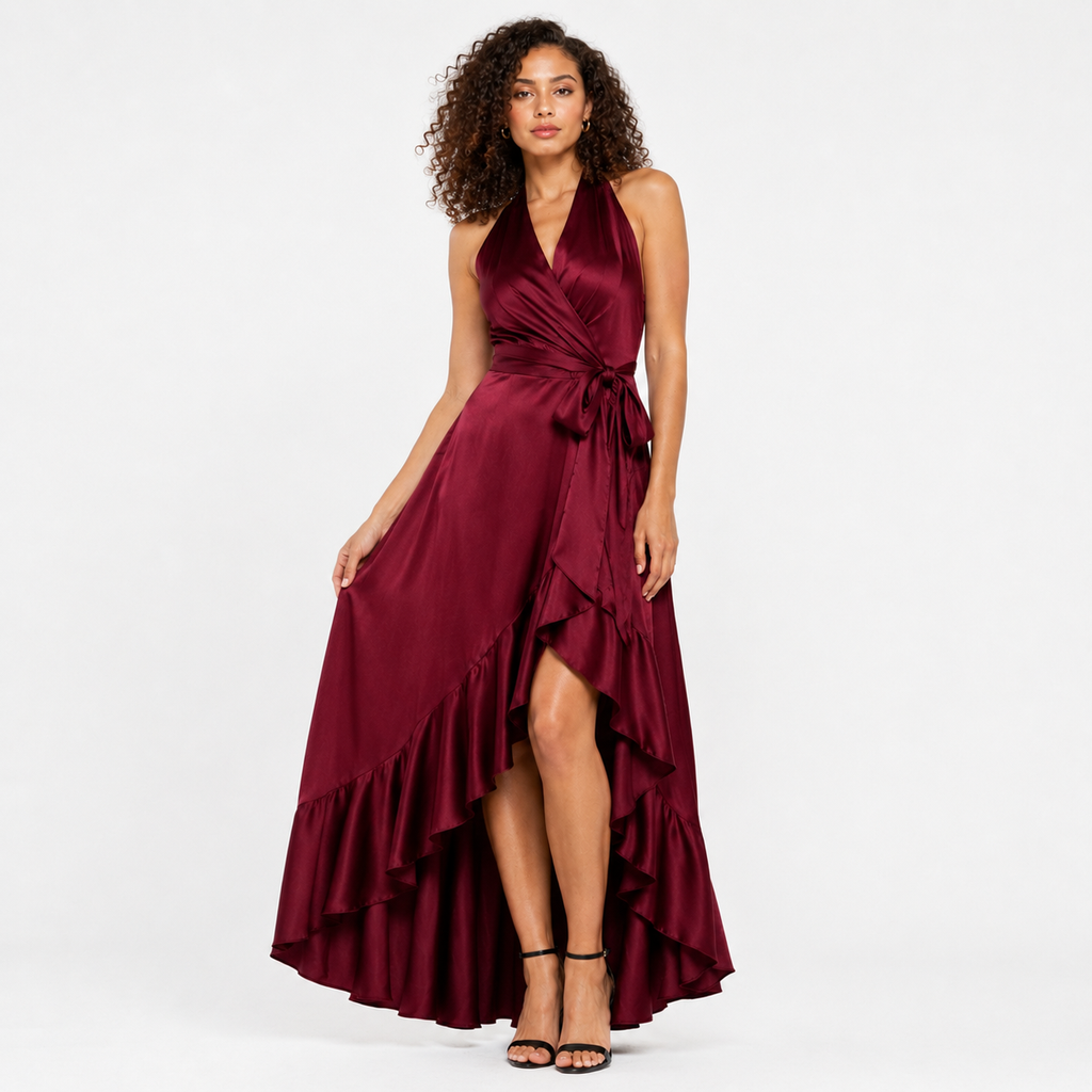AZÉLIA Bow Fluid Maxi Dress