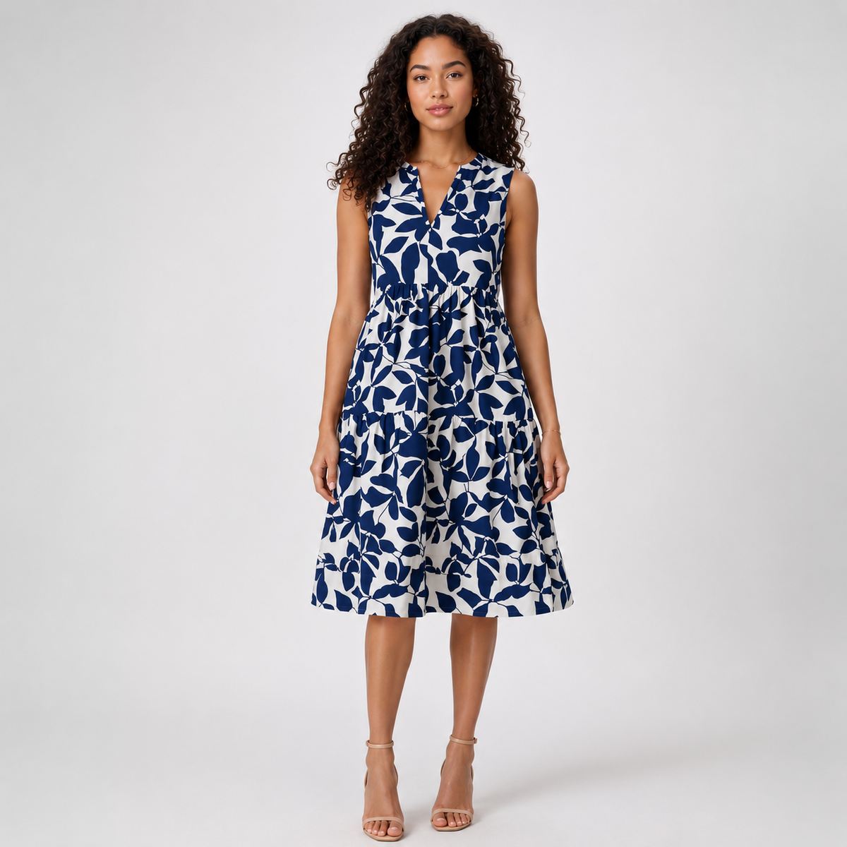 BELLADONNA Ruffle Fluid A-Line Dress