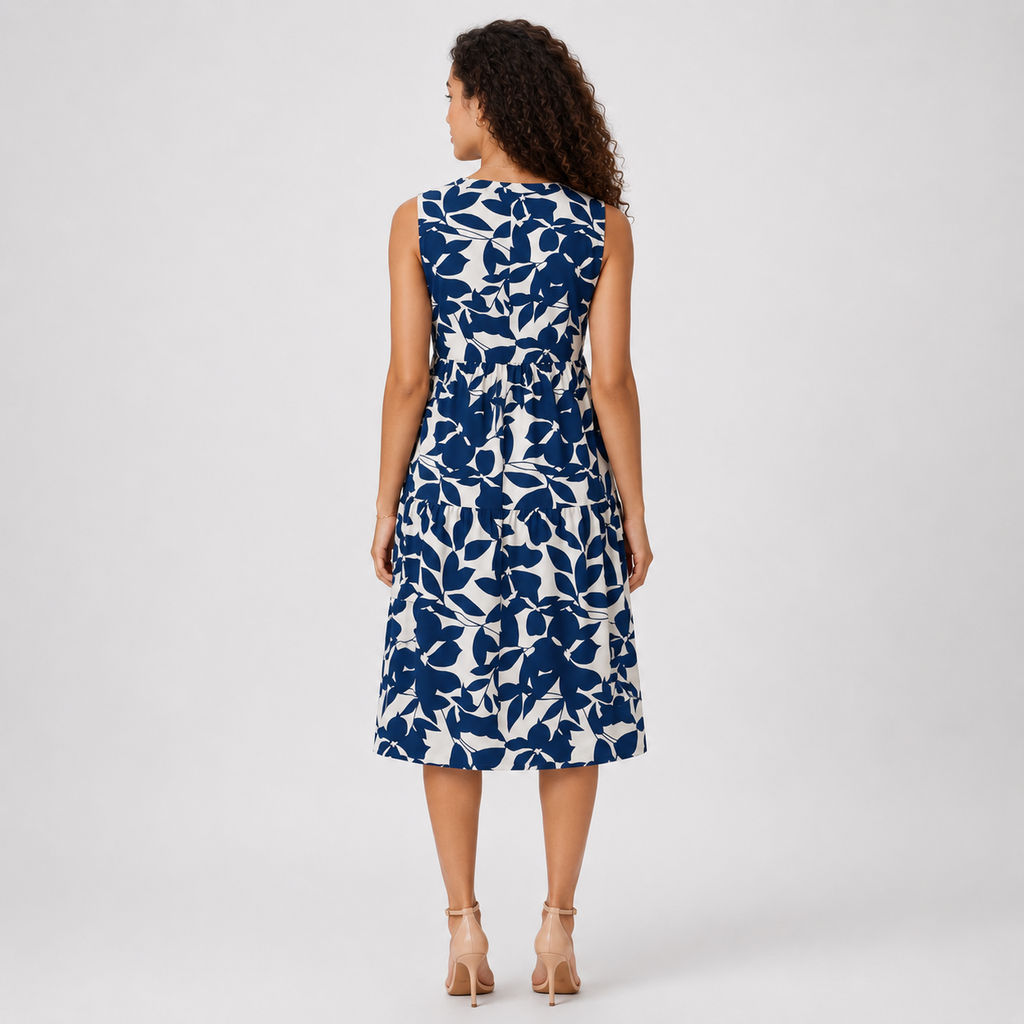 BELLADONNA Ruffle Fluid A-Line Dress