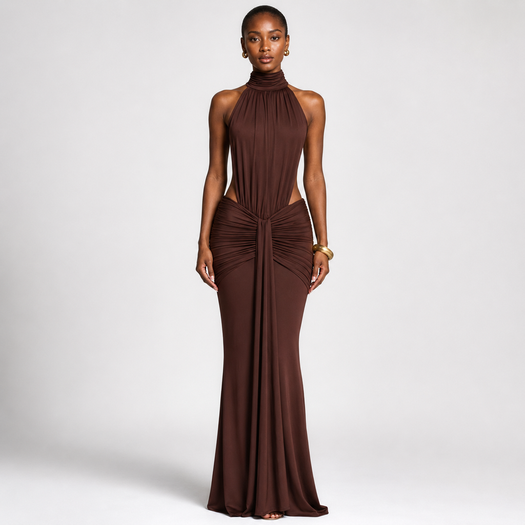 CELENIA Backless Sleeveless Maxi Dress