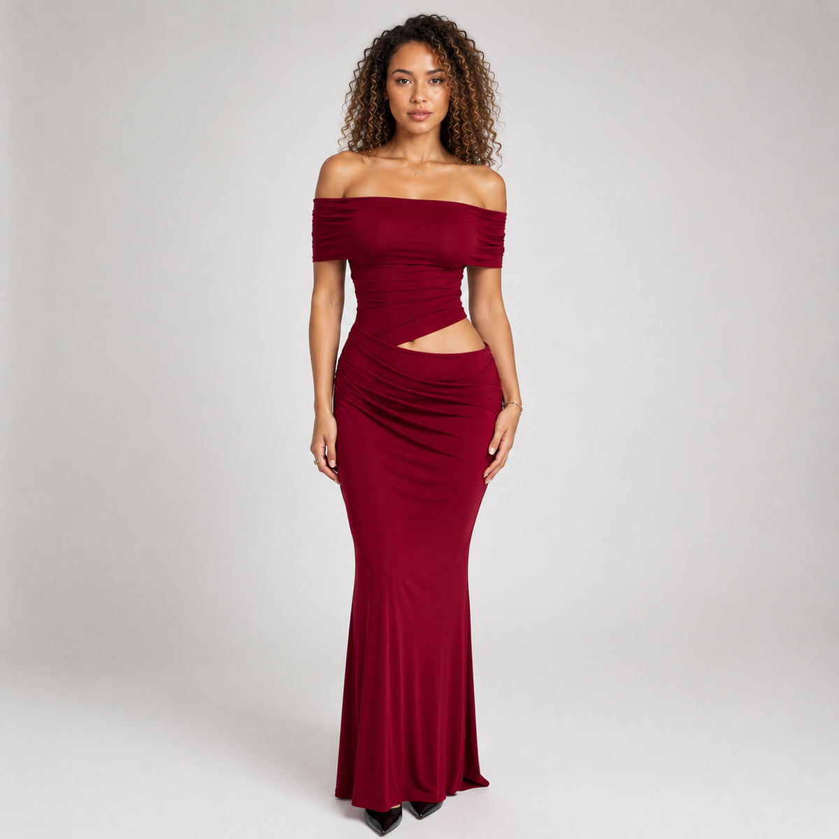 ZAPHIRA Backless Split Maxi Dress