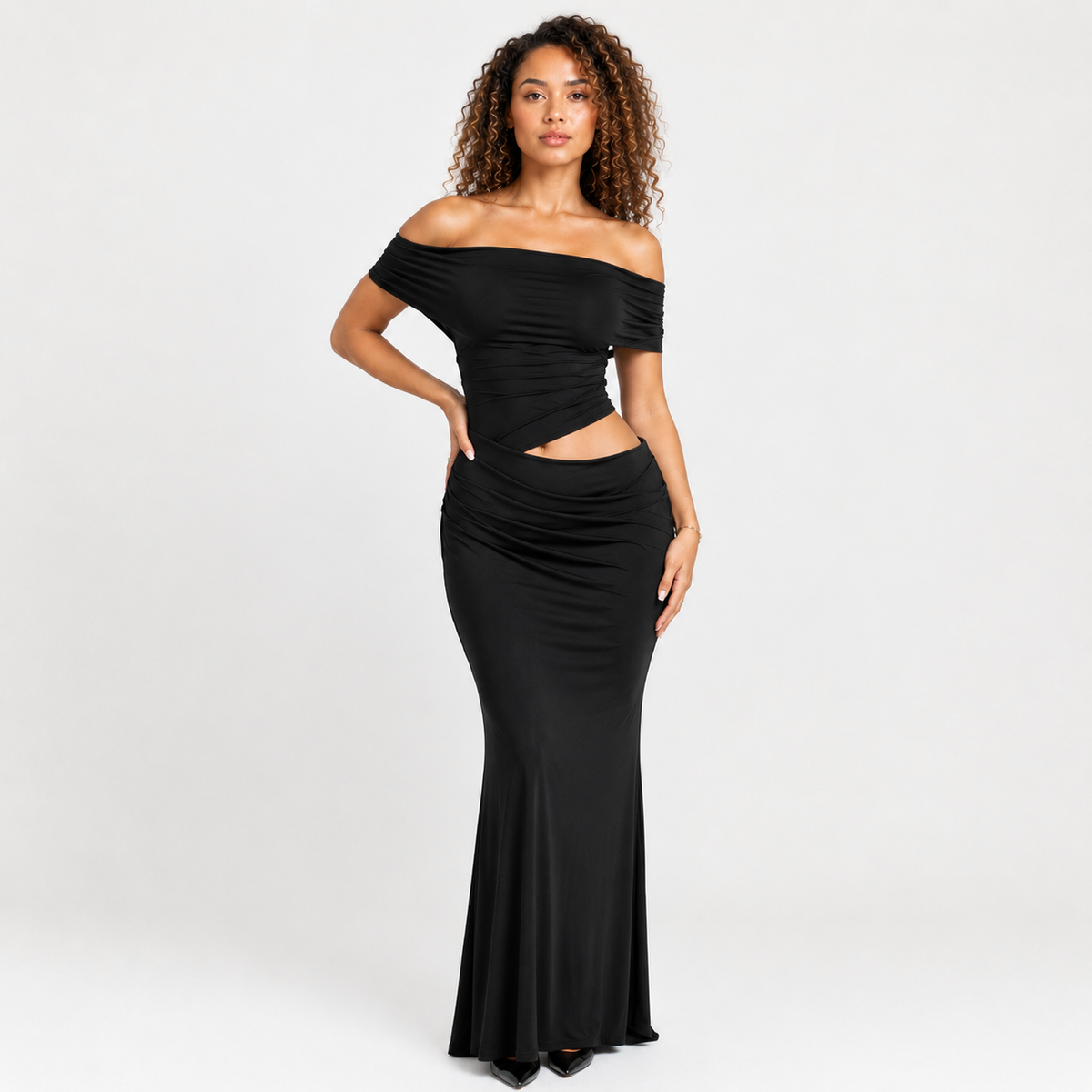 ZAPHIRA Backless Split Maxi Dress