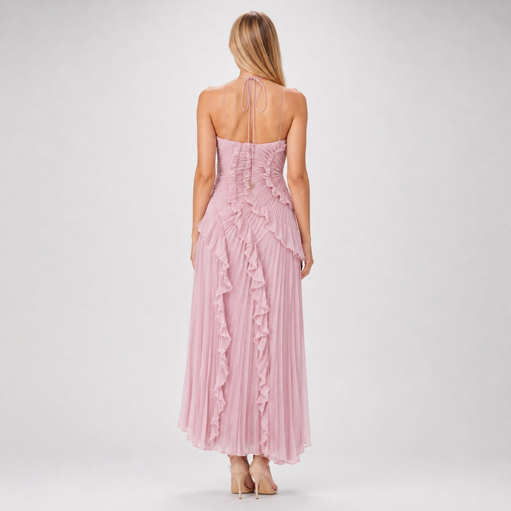 CELESTE V-Neck Smooth Maxi Dress