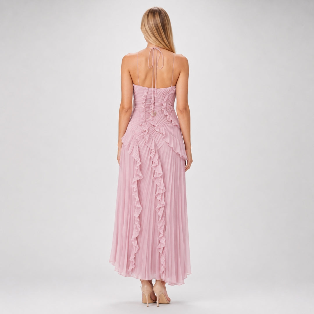 CELESTE V-Neck Smooth Maxi Dress