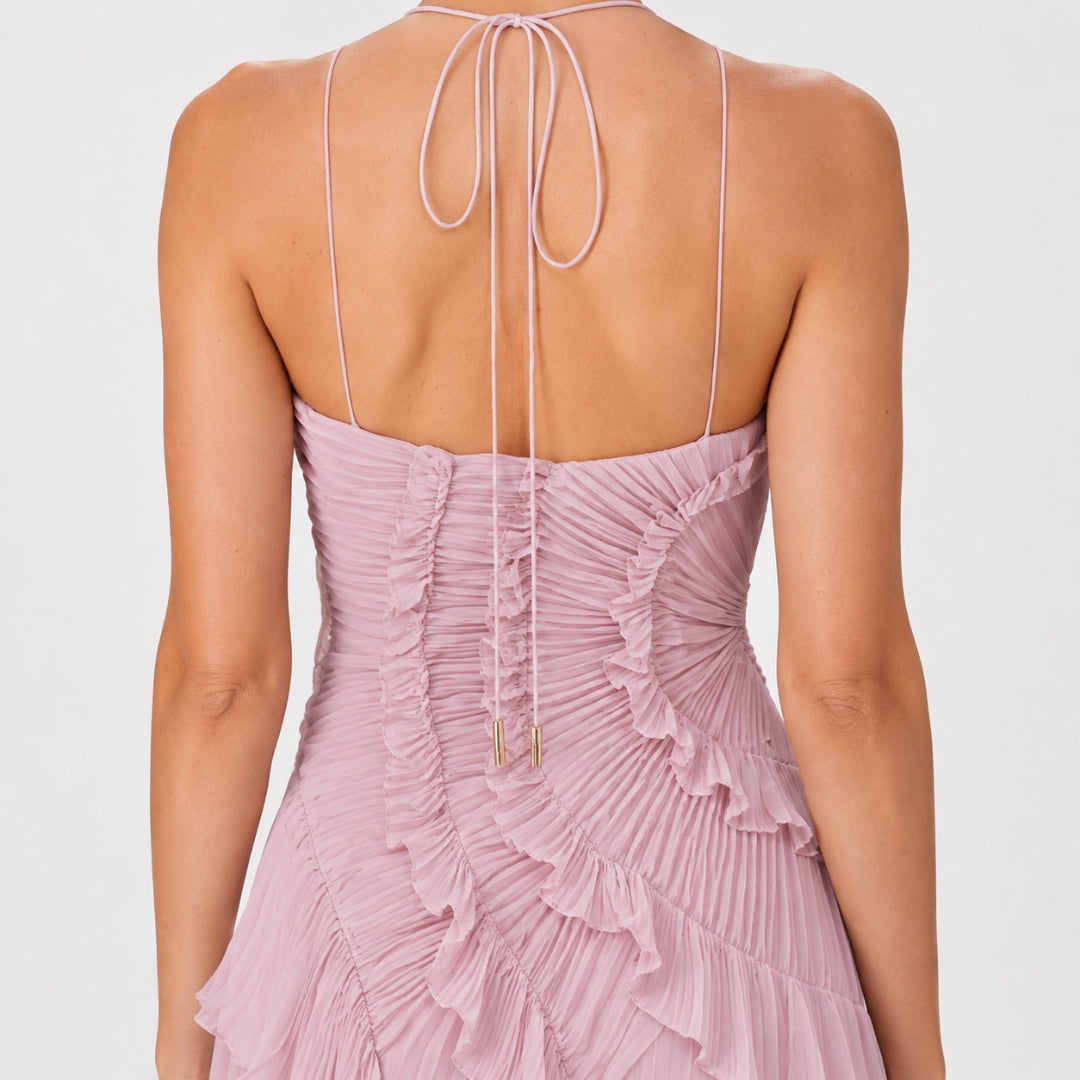 CELESTE V-Neck Smooth Maxi Dress