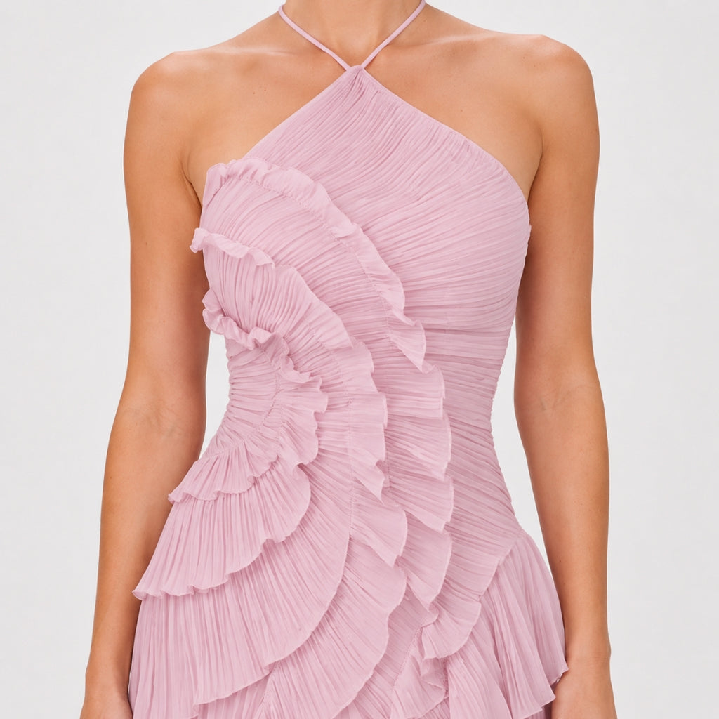 CELESTE V-Neck Smooth Maxi Dress