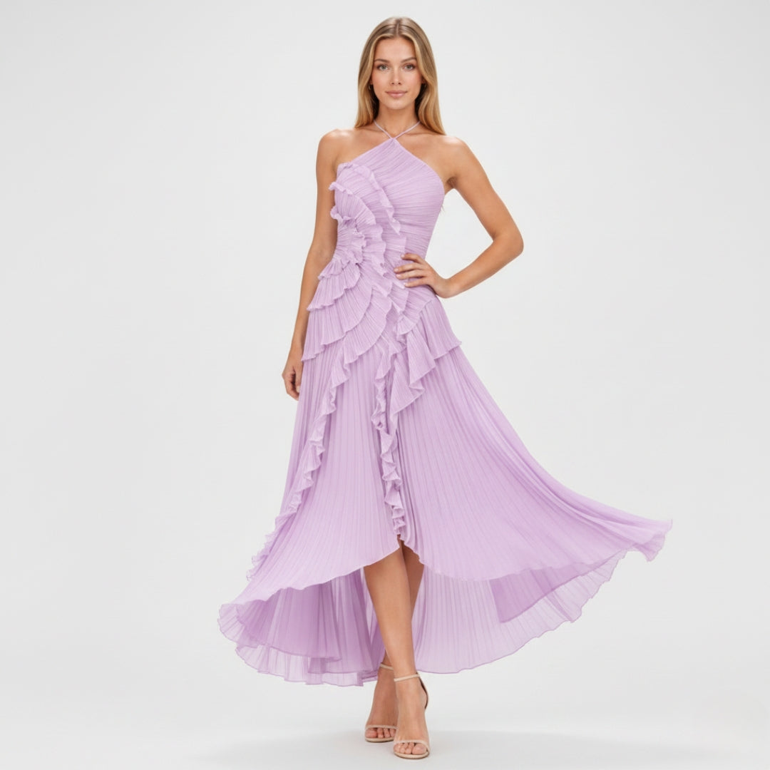 CELESTE V-Neck Smooth Maxi Dress