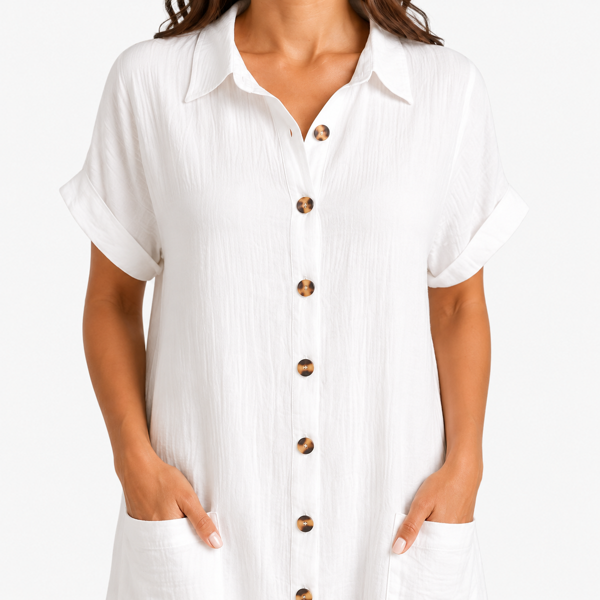 CELINE V-Neck Lightweight Knee-Length
