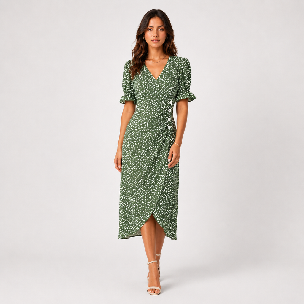 COLETTE Wrap Floral Midi Dress