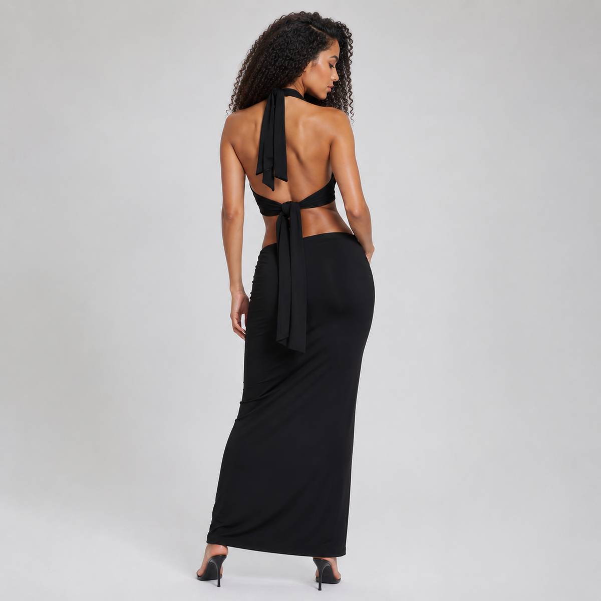 CORDELIA Halter Maxi Dress