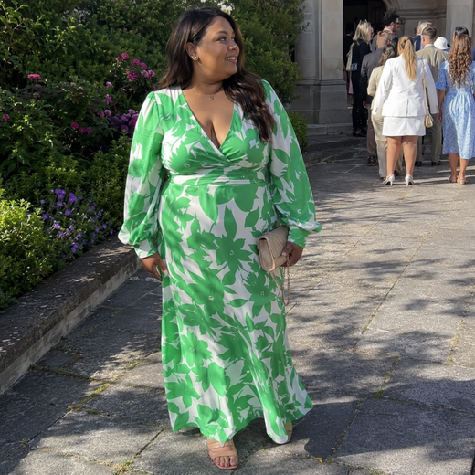 Customer wearing FELICIA Elegant Empire Maxi