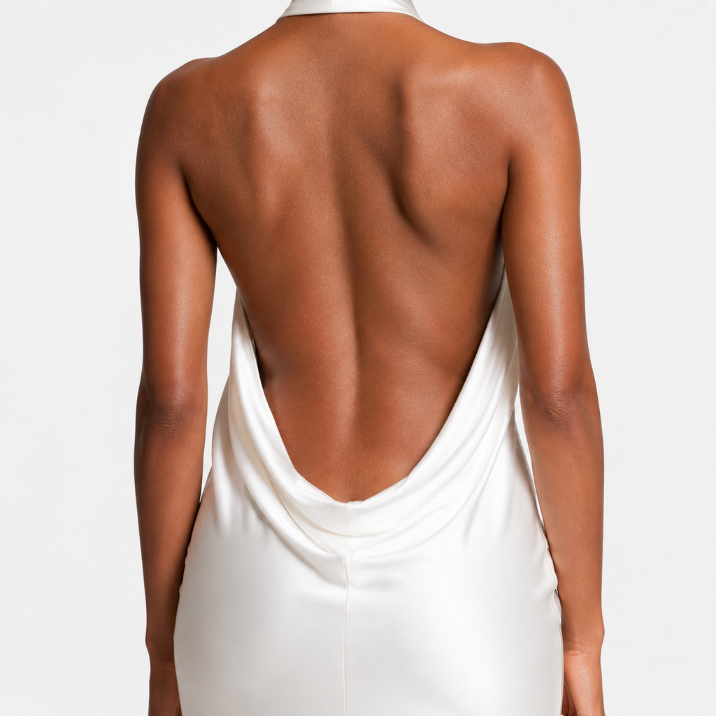 AZELINE Backless Halter Mermaid Gown