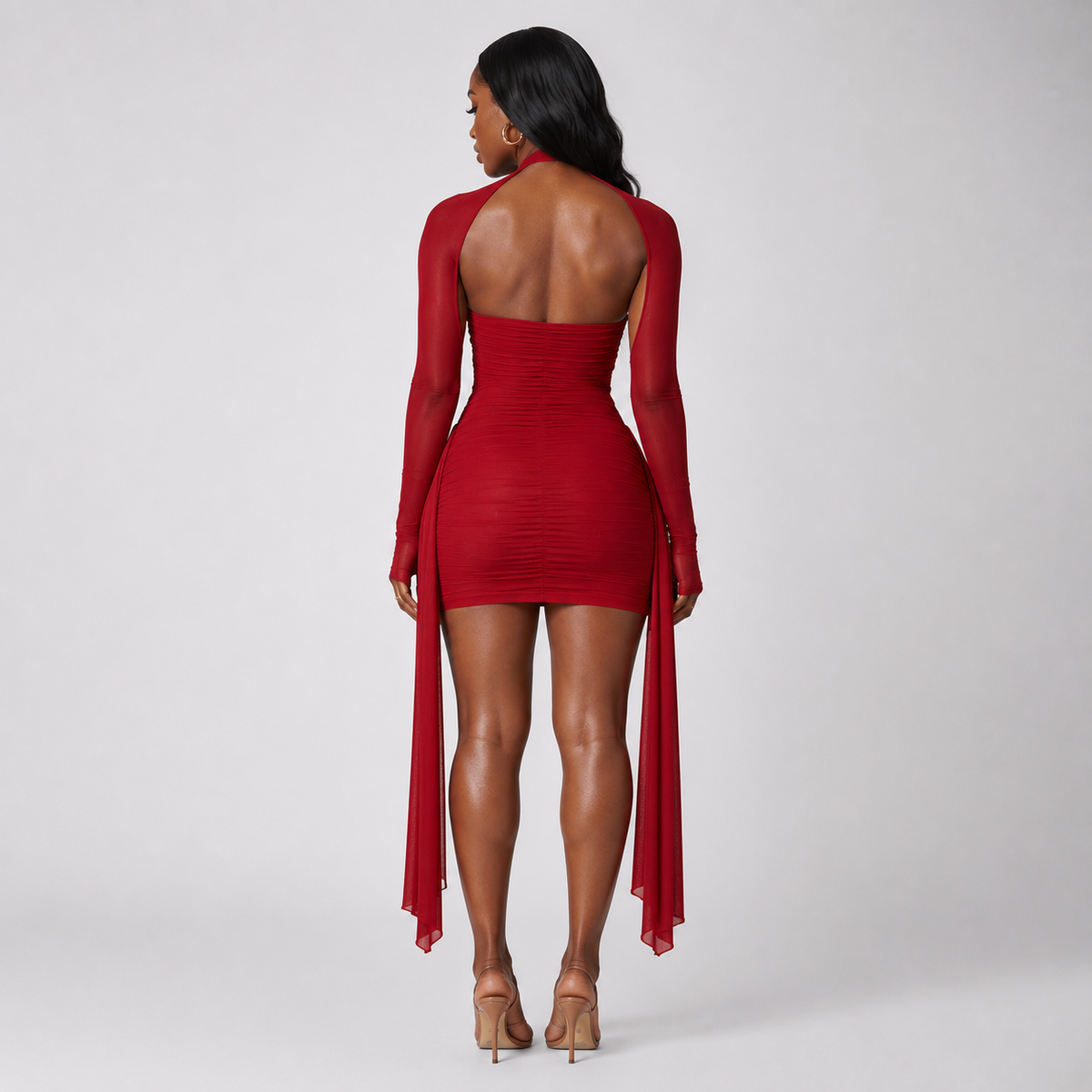 DANIKA Strapless Red Mini Dress