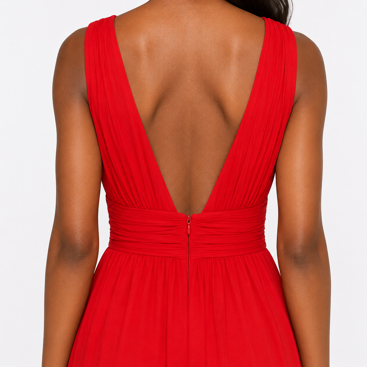 DANIKA Backless V-Neck Maxi Dress
