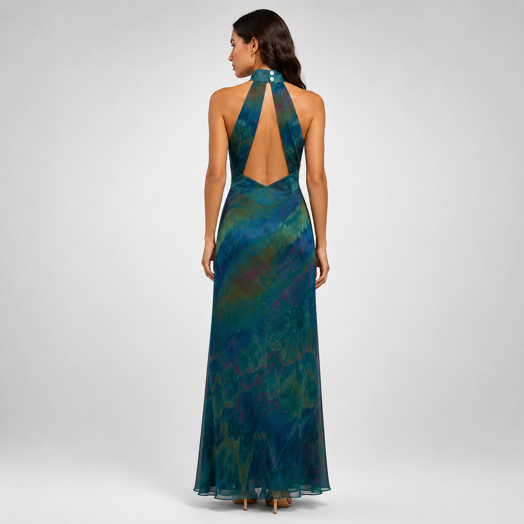 DIVINA Backless Smooth Maxi Dress