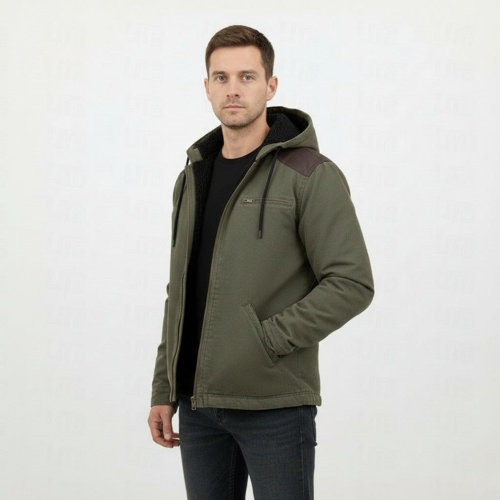 NOAH Hooded Zip-Up Cotton Jacket