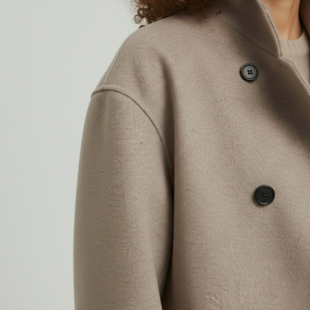 CHARLENE V-Neck Cotton Jacket