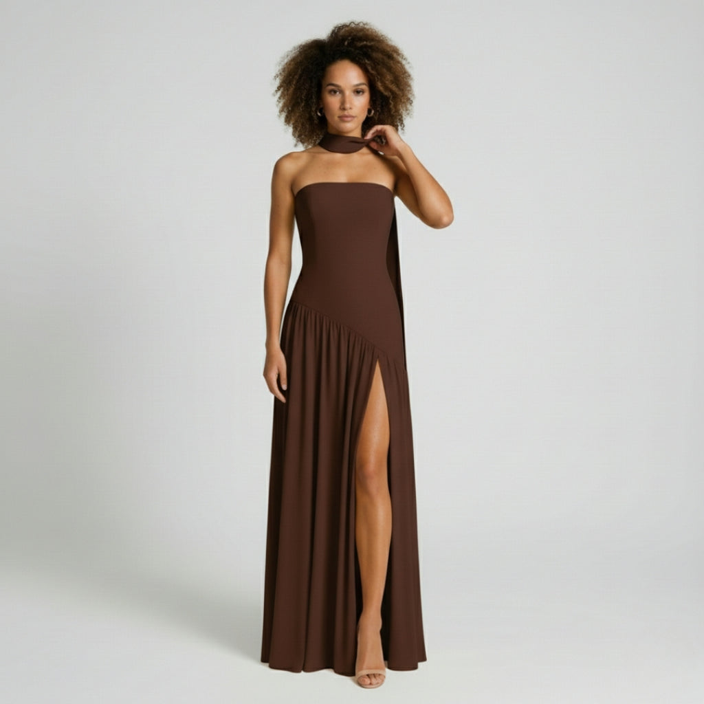 DEBORAH Backless Patchwork Dress