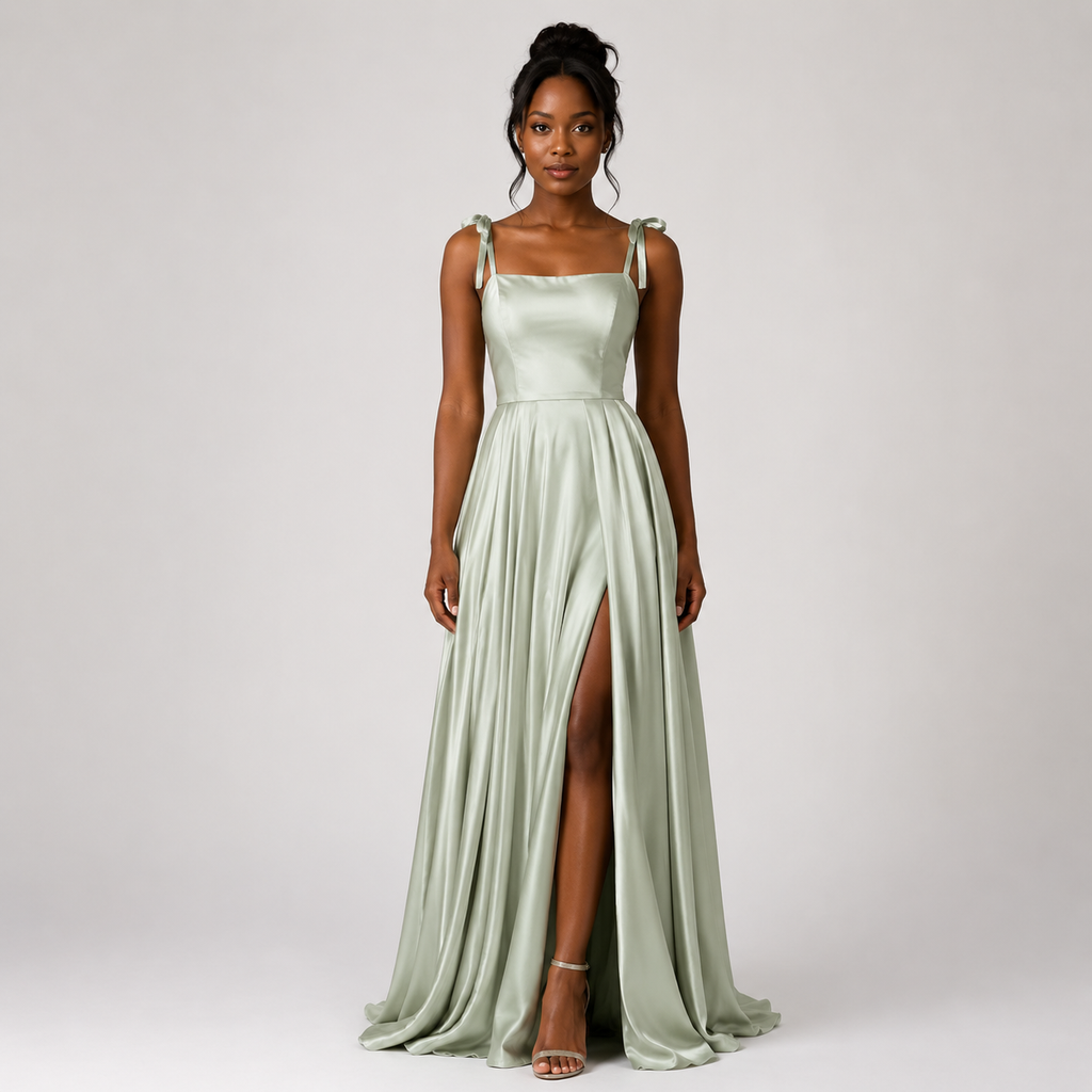 ELARA Cowl Neck Satin Maxi Dress