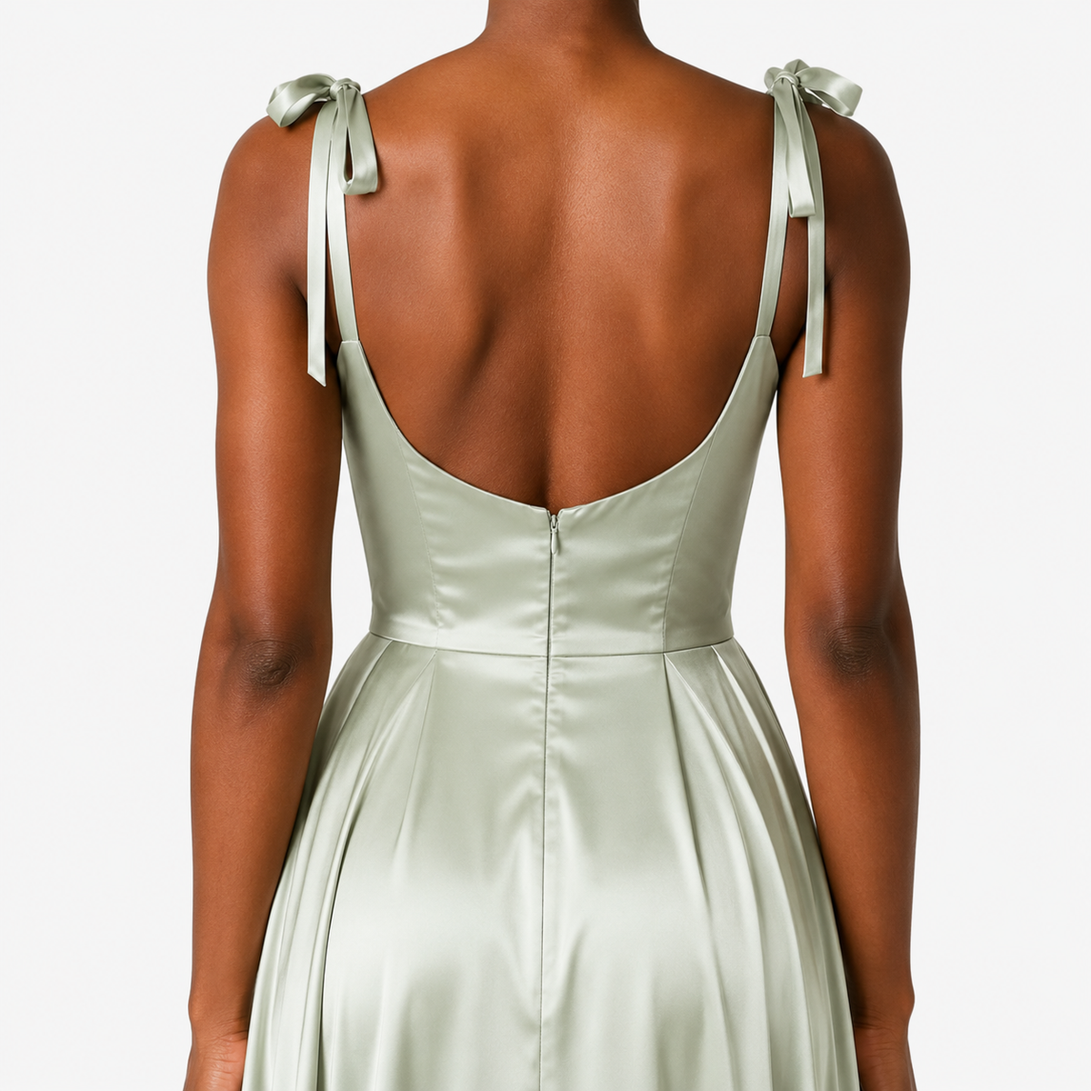ELARA Cowl Neck Satin Maxi Dress