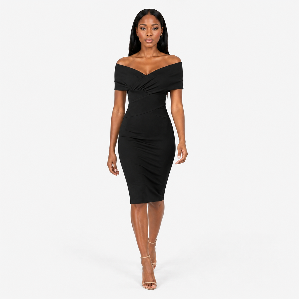 ELARA Off-Shoulder Bandage Mini Dress
