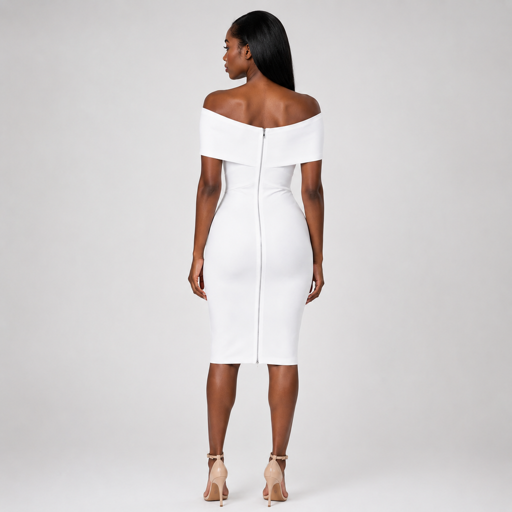 ELARA Off-Shoulder Bandage Mini Dress