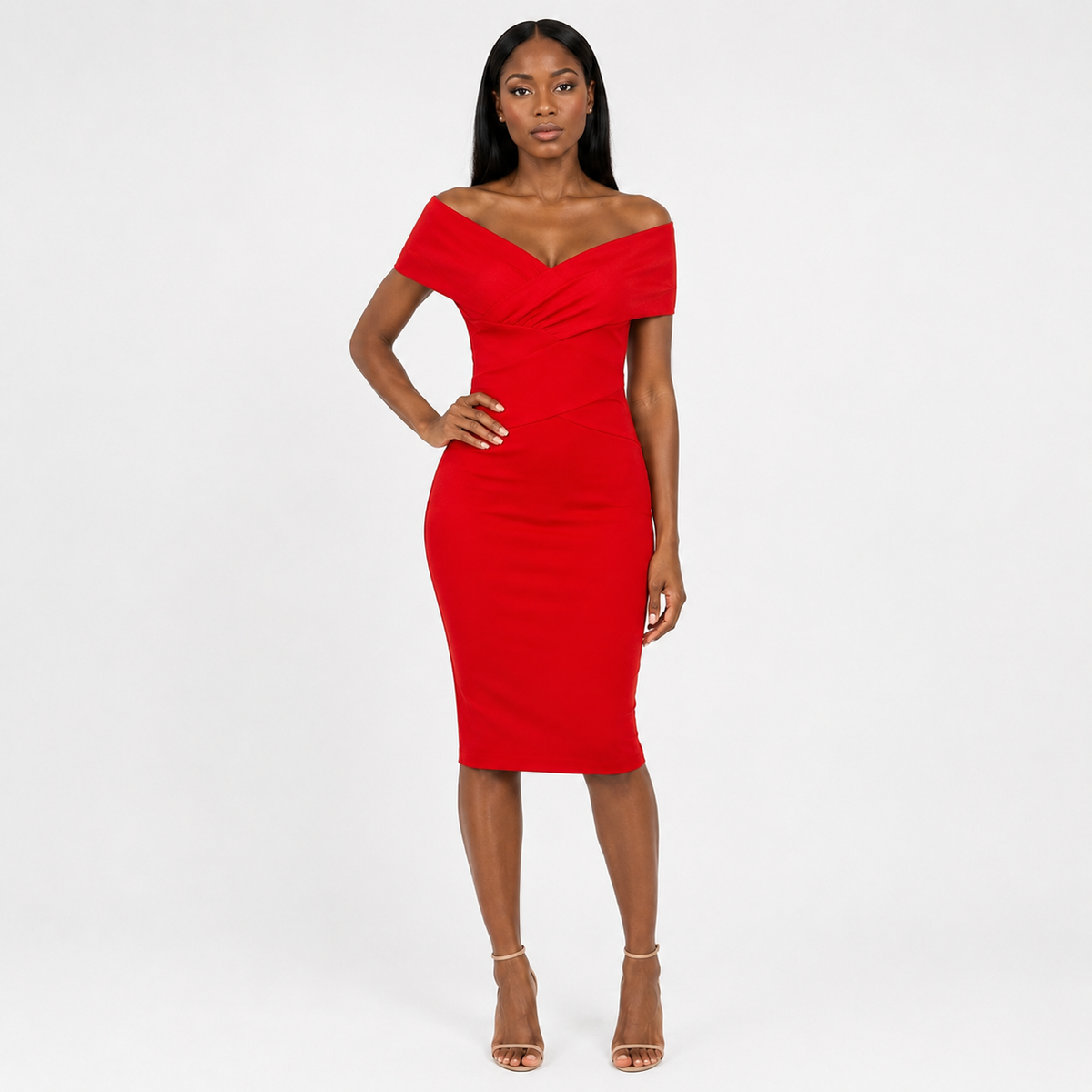 ELARA Off-Shoulder Bandage Mini Dress