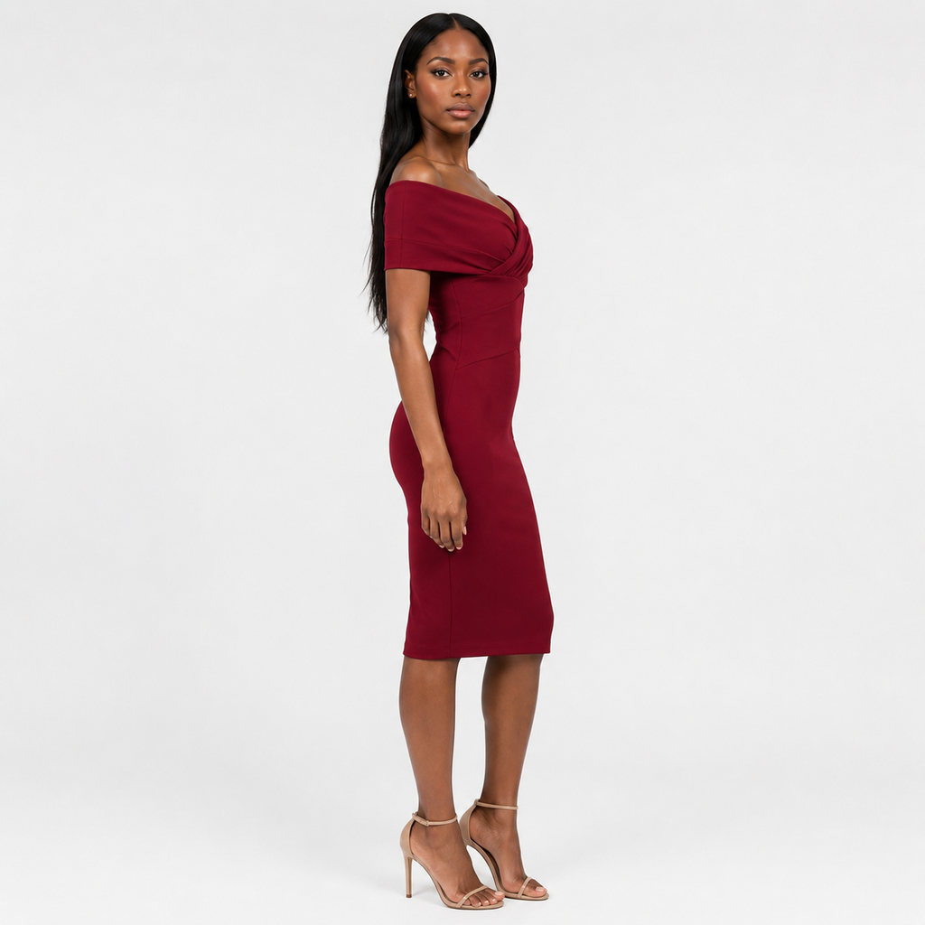 ELARA Off-Shoulder Bandage Mini Dress