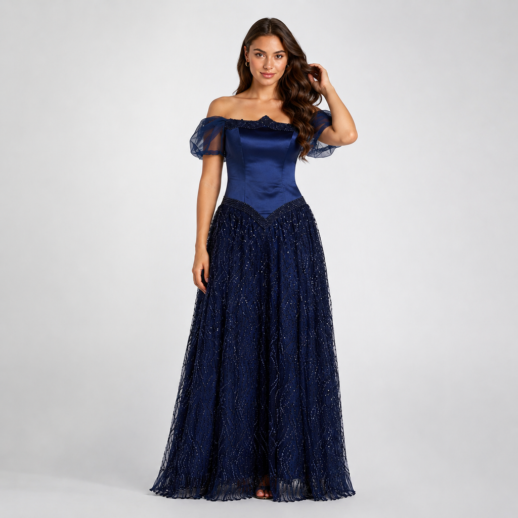 ELARA Sequin Occasion Maxi Dress