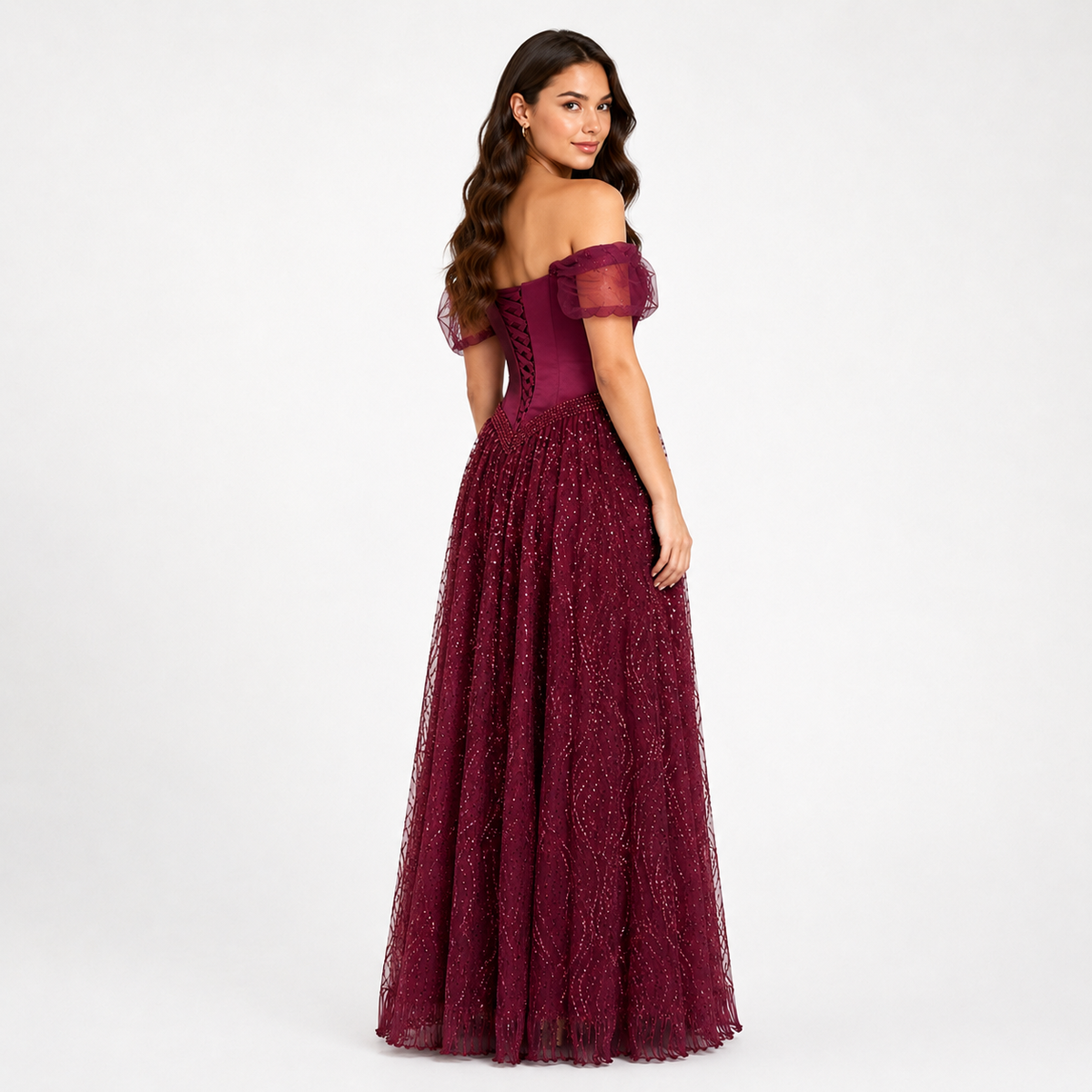 ELARA Sequin Occasion Maxi Dress