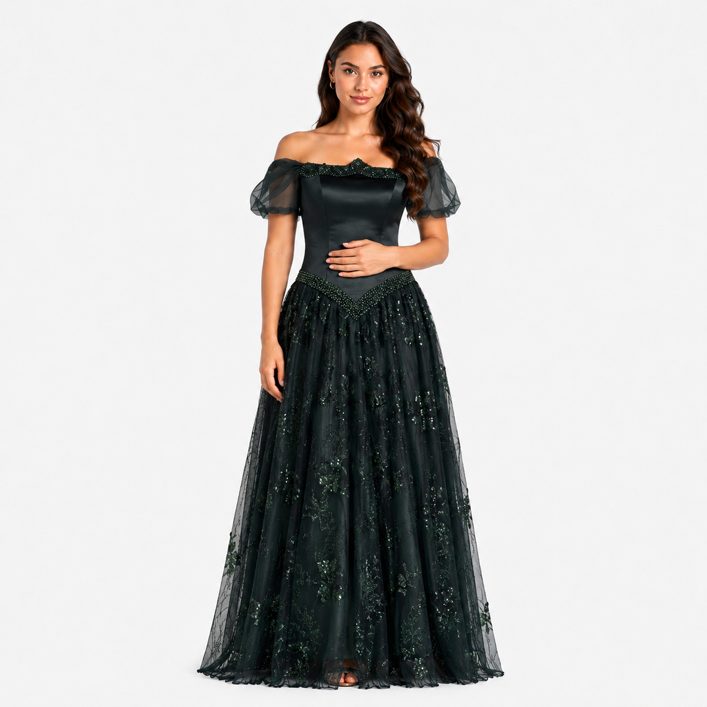 ELARA Sequin Occasion Maxi Dress