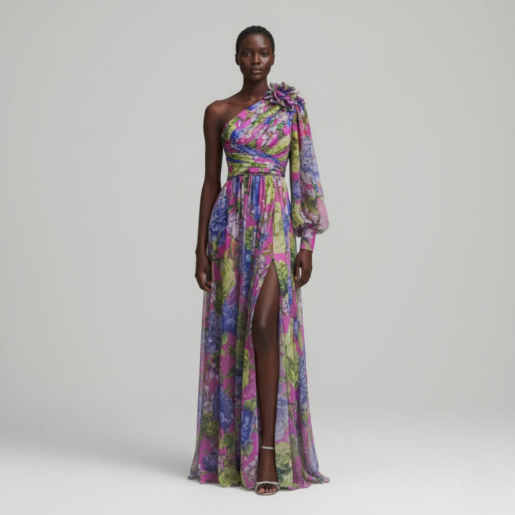 ELODIE V Neck Knitted Ankle Dress