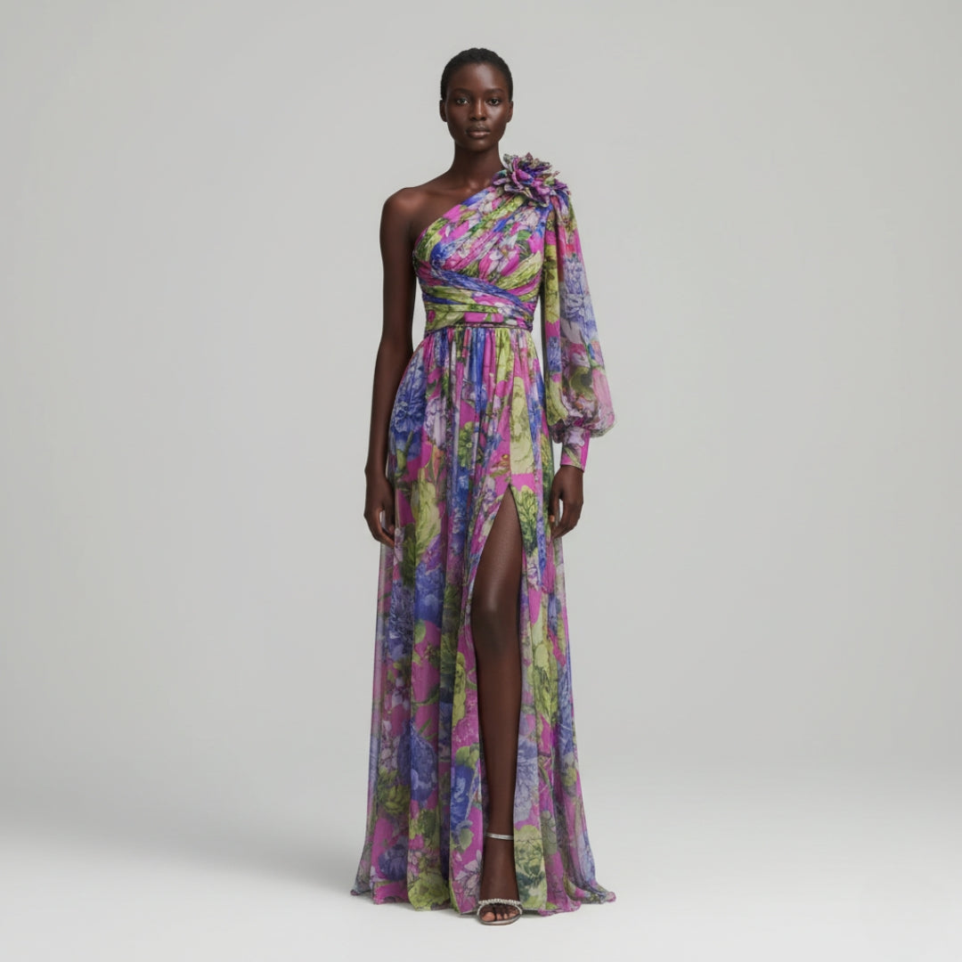 ELODIE V Neck Knitted Ankle Dress