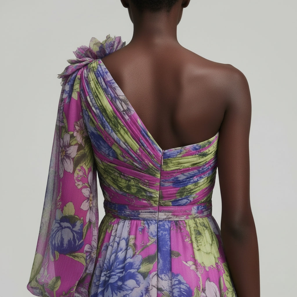 ELODIE V Neck Knitted Ankle Dress