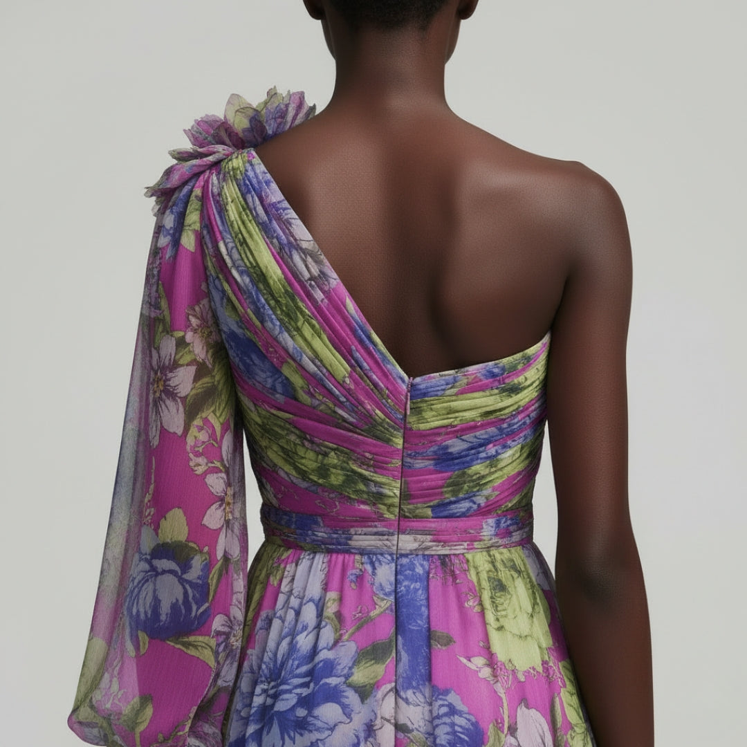 ELODIE V Neck Knitted Ankle Dress