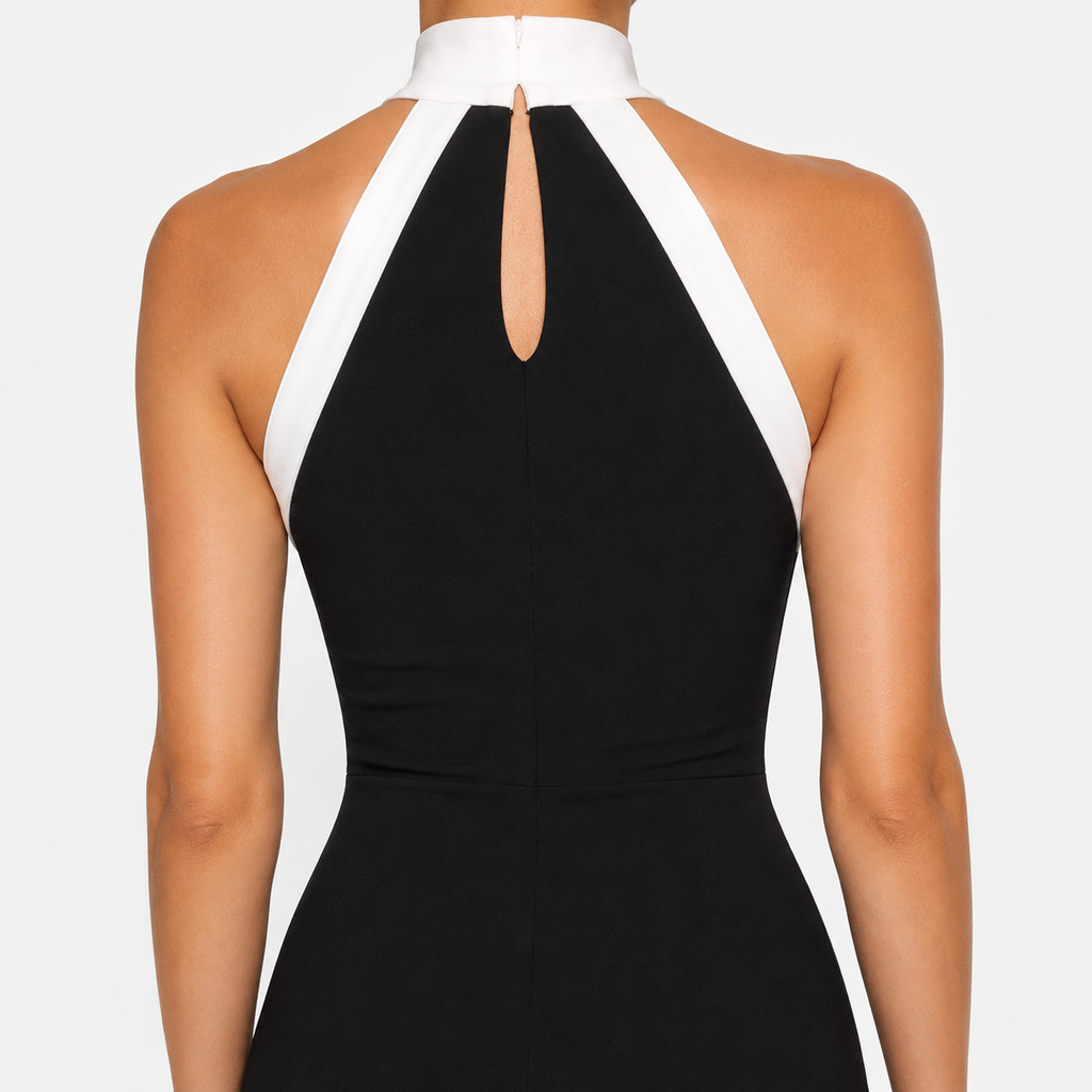 ELODIE Sleeveless A-Line Smooth Dress