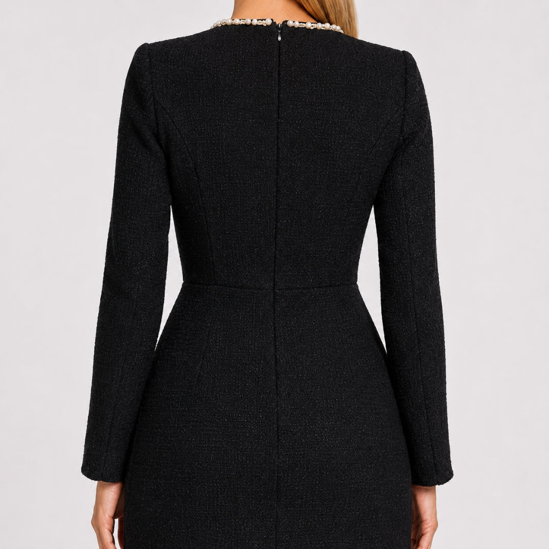 ELOISE Pearl Structured Mini Dress