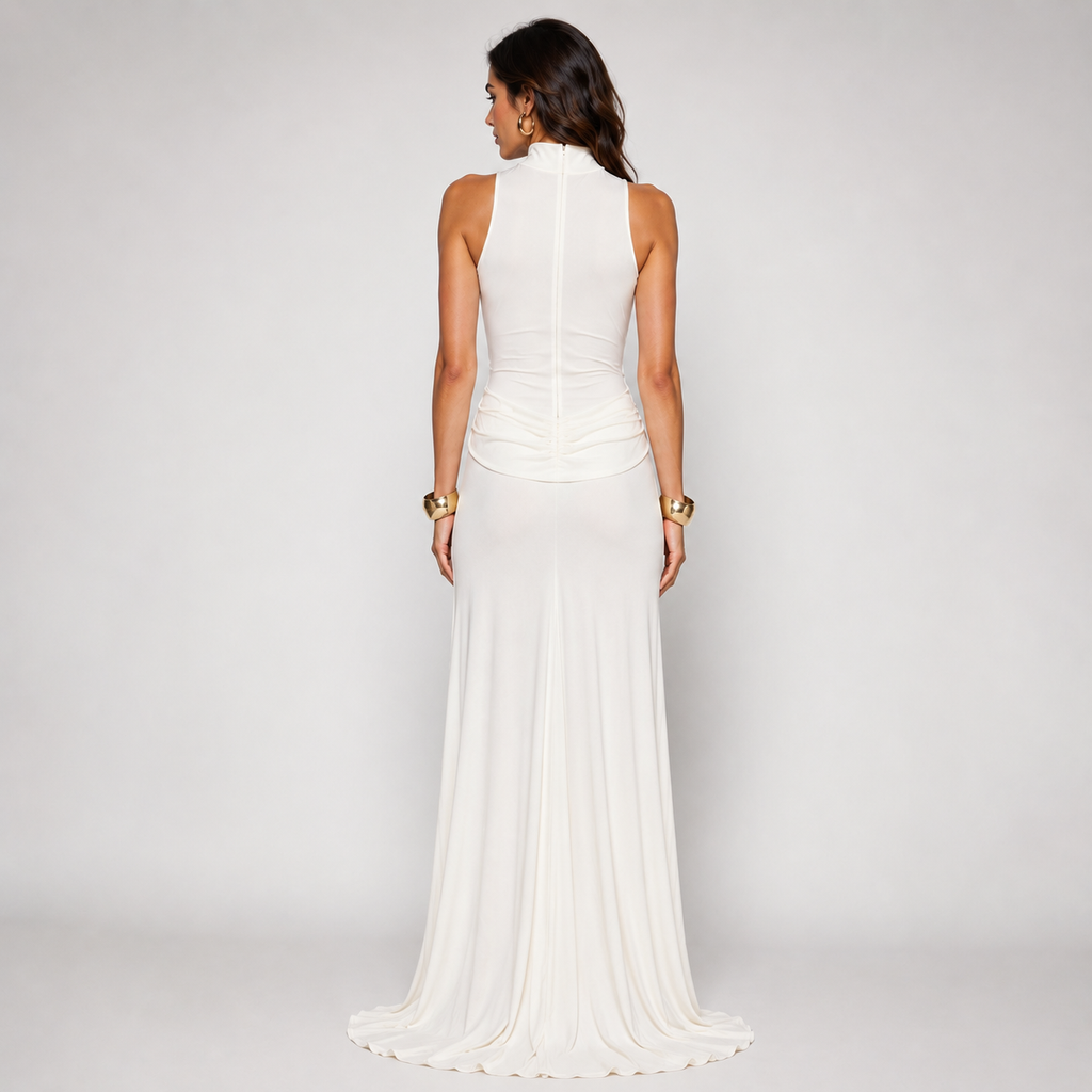ELOISE Turtleneck Smooth Maxi Dress